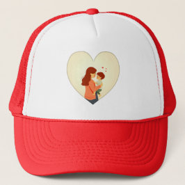 Mother and Child Love Illustration – Warm Family Truckerkappe