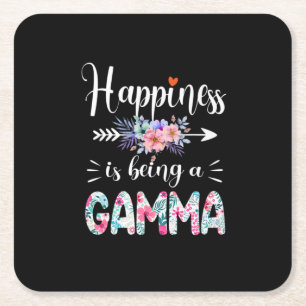Mother Art Happiness Is Being A Gamma Birthday Rechteckiger Pappuntersetzer