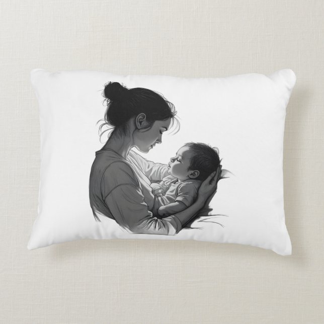 Mother & Baby artwork Dekokissen (Rückseite)