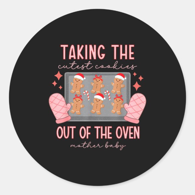 Mother Baby Nurse Christmas Mbu Stpartum Nurse Xma Runder Aufkleber (Vorderseite)