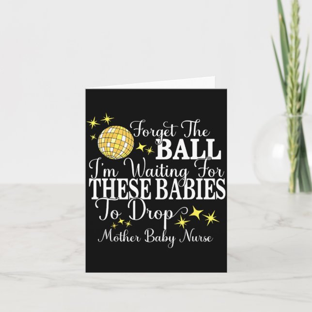 Mother Baby Nurse New Years Stpartum Ob Gyn Techni Karte (Vorderseite)