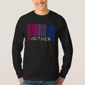 Mother Bisexual Pride Flag Barcode LGBTQ Mothers D T-Shirt