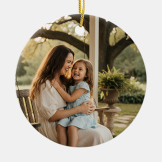 Mother daughter love photo mothers day family gift keramik ornament