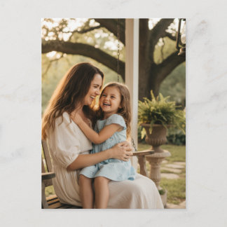 Mother daughter love photo mothers day family gift postkarte
