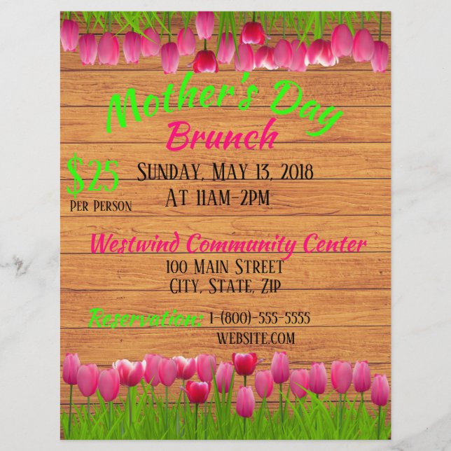 Mother Day Brunch Promotional Flyer (Vorne)