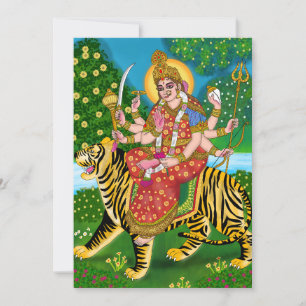 Mother Durga Grußkarte Dankeskarte