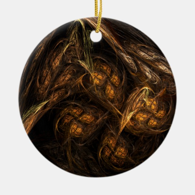 Mother Earth Abstrakt Art Circle Ornament (Vorne)