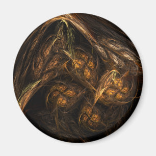 Mother Earth Abstrakt Art Round Magnet