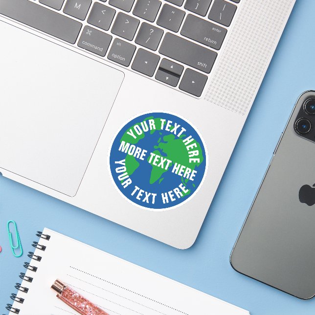 Mother Earth Blue Planet Custom Laptop Aufkleber (Laptop mit iPhone)
