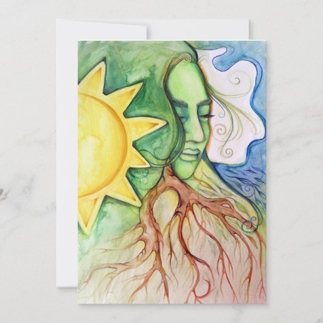 Mother Earth Gaia Goddess Einladung (Vorderseite)