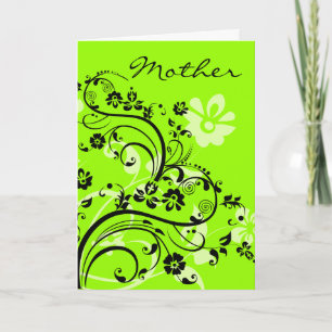 Mother Floral Greycard Karte