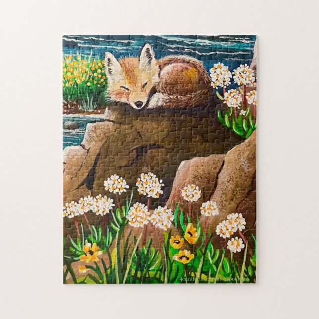 "Mother Fox" Baby Fox Puzzle (Vertikal)