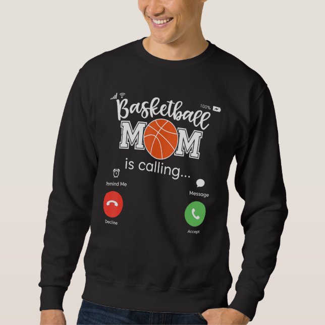Mother Game Day Basket Ball Mama Sport Basketball  Sweatshirt (Vorderseite)