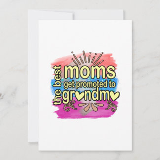 Mother Gift Best Moms Get Promoted To Grandma Einladung