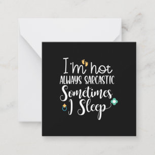 Mother Gift Manchmal schlafe ich Mitteilungskarte