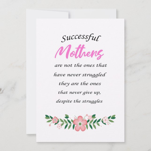 Mother Gift Successful Mothers Are Not The Ones Dankeskarte (Vorderseite)