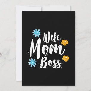 Mother Gift Wife Mom Boss Feiertagskarte