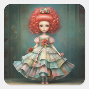 MOTHER GINGER Nussknacker Mode Ballett Quadratischer Aufkleber
