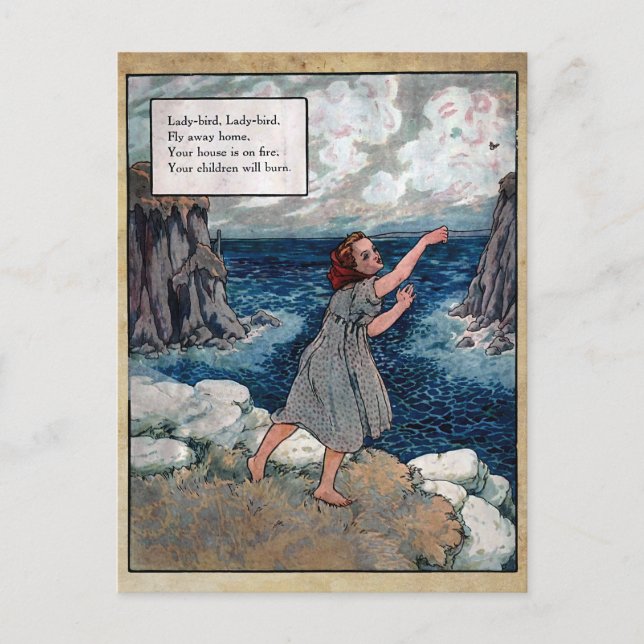 mother goose nursery rhymes 5 postkarte (Vorderseite)