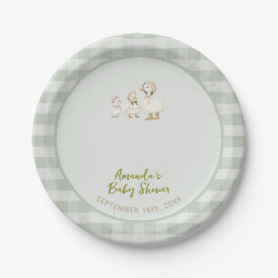 Mother Goose und Gänschen-Baby-Party Pappteller