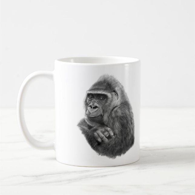 Mother gorilla mugcup 母ゴリラのマグカップ kaffeetasse (Links)
