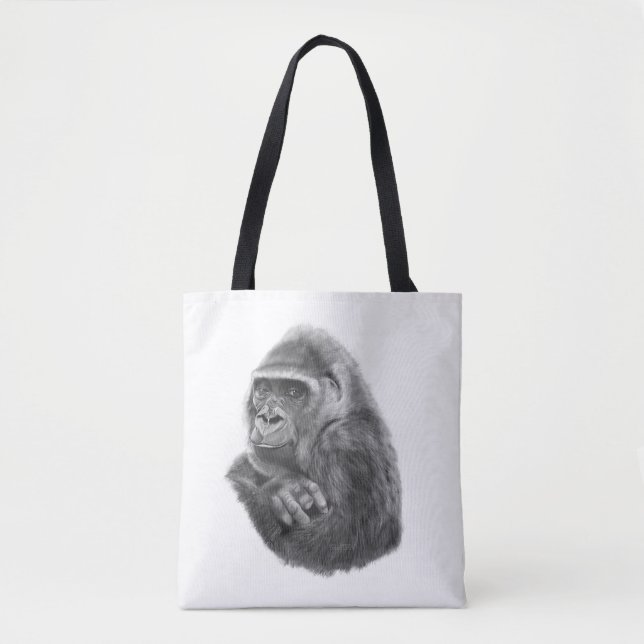 Mother gorilla tote bag 母ゴリラのトートバッグ tasche (Vorderseite)