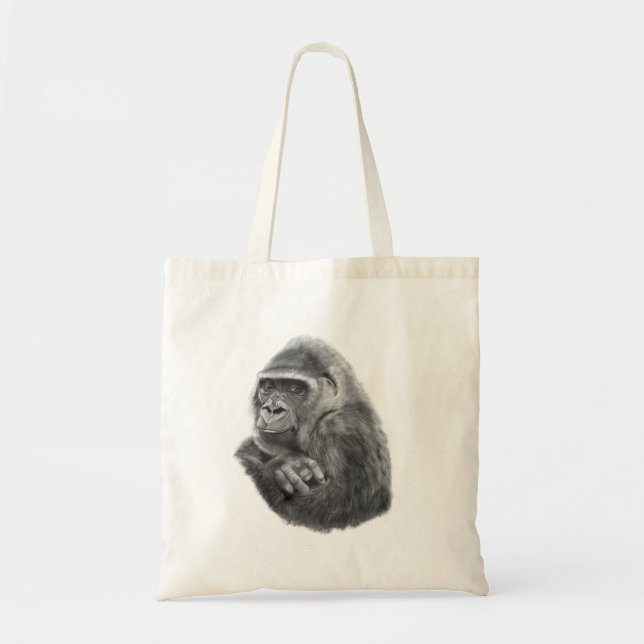 Mother gorilla tote bag 母ゴリラのトートバッグ tragetasche (Vorne)