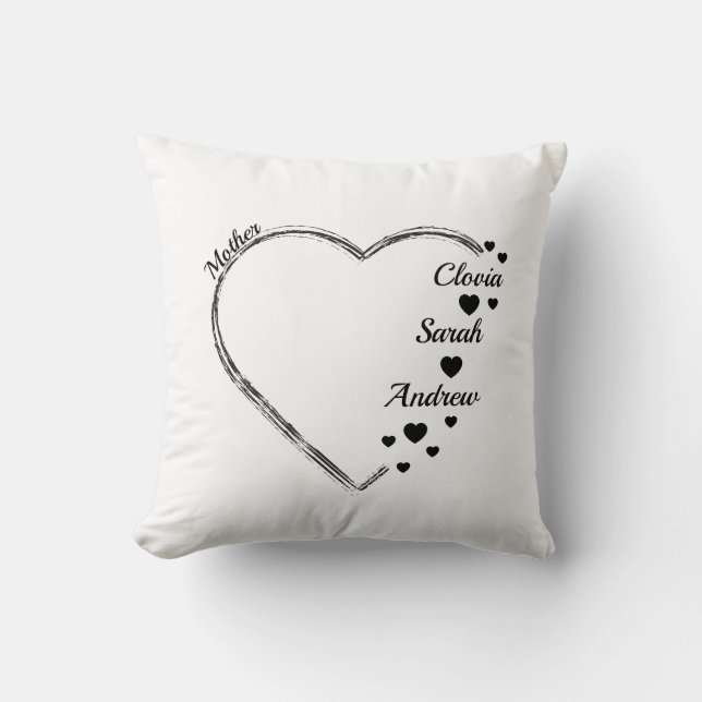 Mother heart ccustomize name kissen (Vorderseite)