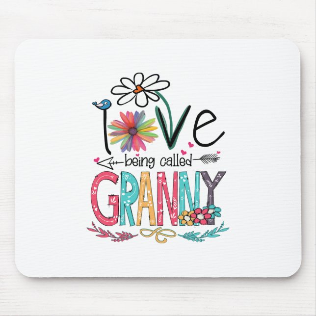 Mother I Love Being Called Granny Sunflower Birth Mousepad (Vorne)