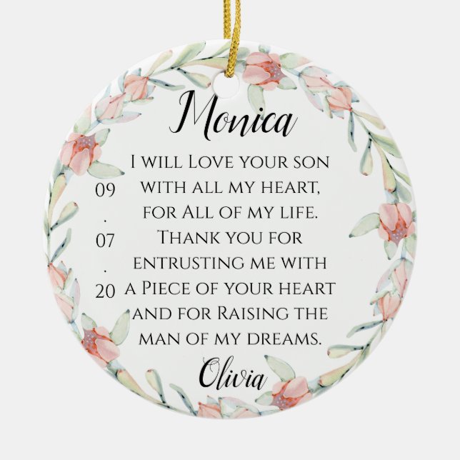 Mother In Law Gift Ceramic Ornament (Vorne)