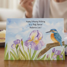 Mother-in-Law Happy February Birthday Kingfisher Karte