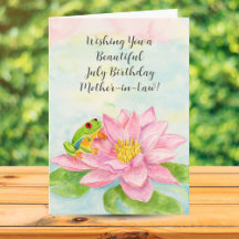 Mother-in-Law Happy July Birthday with Waterlily