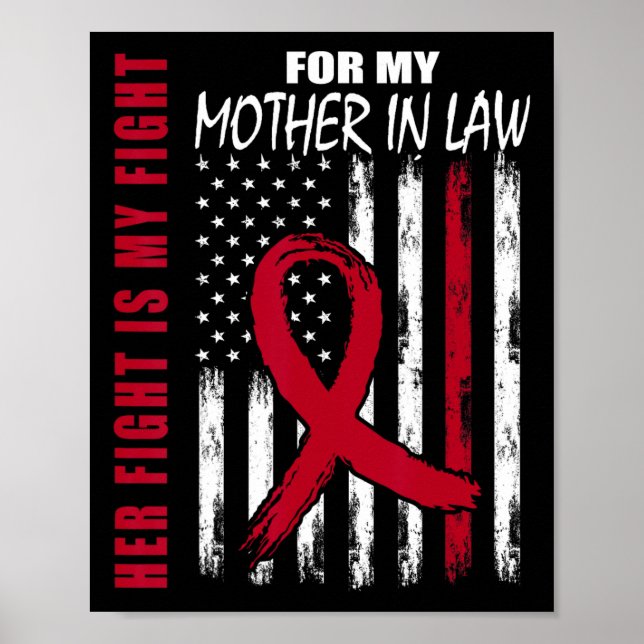 Mother In Law Multiple Myeloma Awareness American  Poster (Vorne)