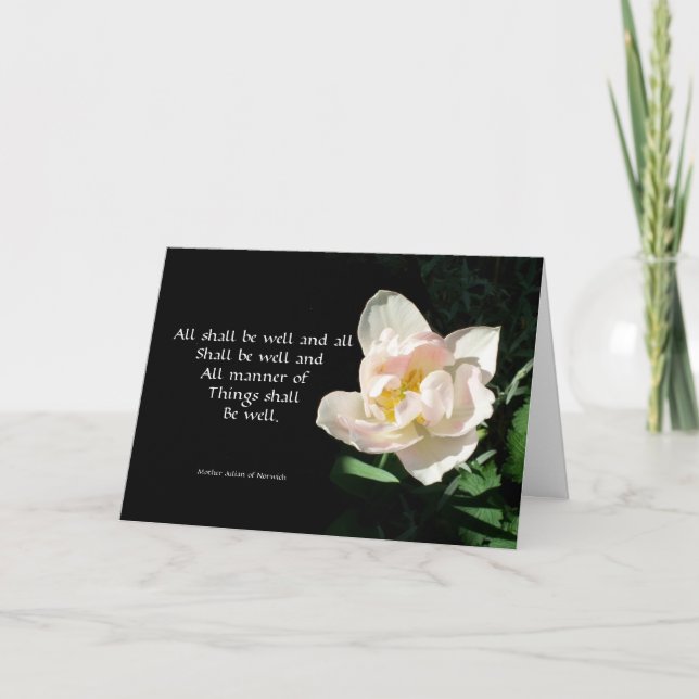 Mother Julian Quote Encourement Card Karte (Vorderseite)