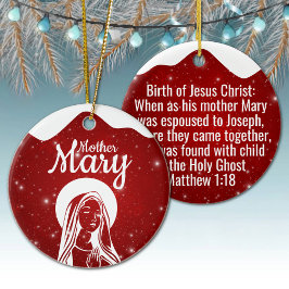 Mother Mary Matthew 1:18 Holy Ghost Passage  ⛪️ 🎄 Keramik Ornament