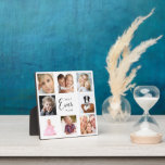 Mother mom photo collage white black fotoplatte<br><div class="desc">A gift for your mother,  celebrating her life with a collage of 8 photos.  Black text: Best Mom Ever. Personalize and use your own photos of her,  children,  husband,  pets,  friends. Elegant white background. Perfect as a Mother's Day gift,  for birthdays and Christmas.</div>