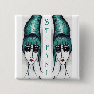 Mother Monster Türkis Bienenstock Sonnenbrille Zei Button