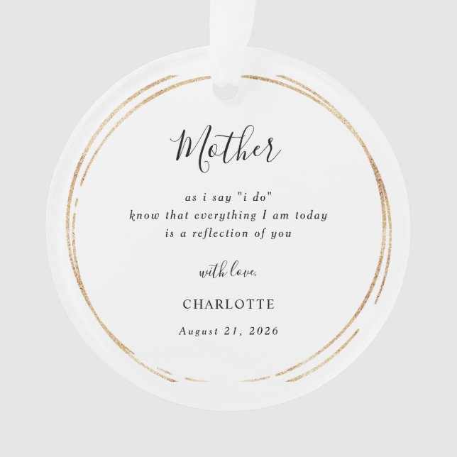 Mother/Mum Of The Bride Keepsake Ornament (Vorderseite)