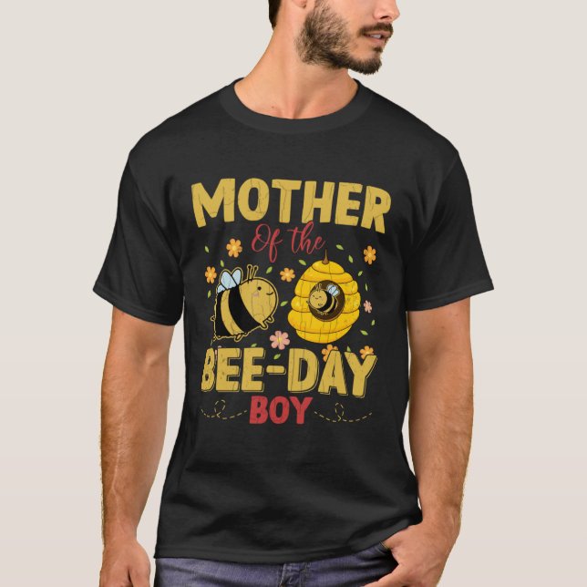 Mother Of Bee Day Boy Fun Beekeeper Beekeeping Hon T-Shirt (Vorderseite)