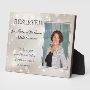 Mother of Groom Stars Foto Memorial Wedding Fotoplatte