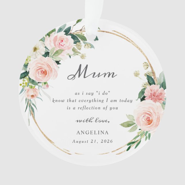 Mother Of The Bride Keepsake Ornament (devant)