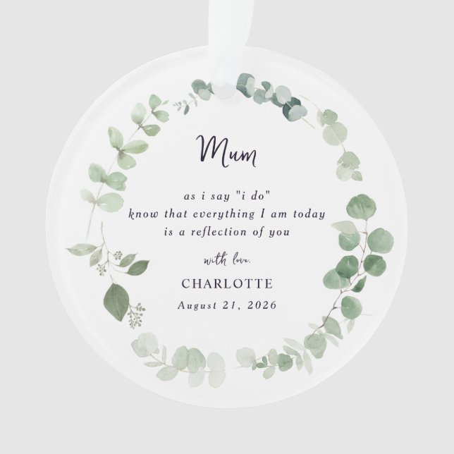 Mother Of The Bride Keepsake Ornament (Vorderseite)