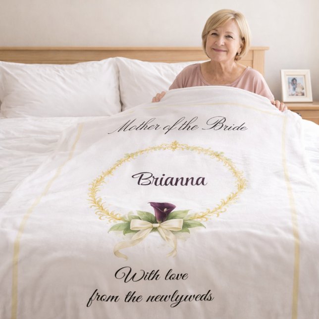 Mother of the Bride Keepsake Wedding Party Gift  Fleecedecke (Von Creator hochgeladen)