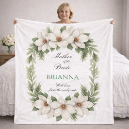 Mother of the Bride Magnolia Wedding Gift   Fleecedecke