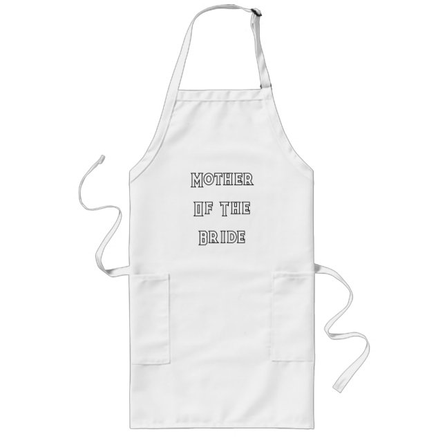 Mother Of The Bride Minimal Wedding Gift Favor Lange Schürze (Vorne)
