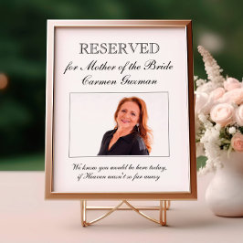 Mother of the Bride Photo Memorial Chair Wedding Poster