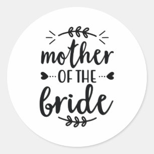 Mother of the Bride Runder Aufkleber
