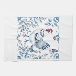 Mother’s Day Blue Porcelain Farmhouse Chicken Geschirrtuch