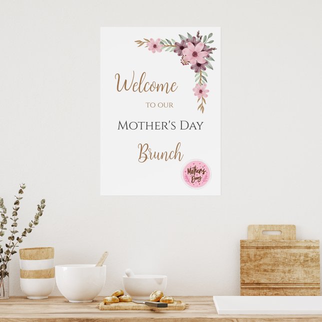 Mother´s Day Brunch Welcome Sing Poster (Küche)