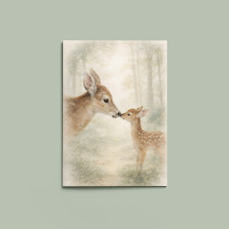 Mother’s Day Card – Deer Kissing Noses Karte